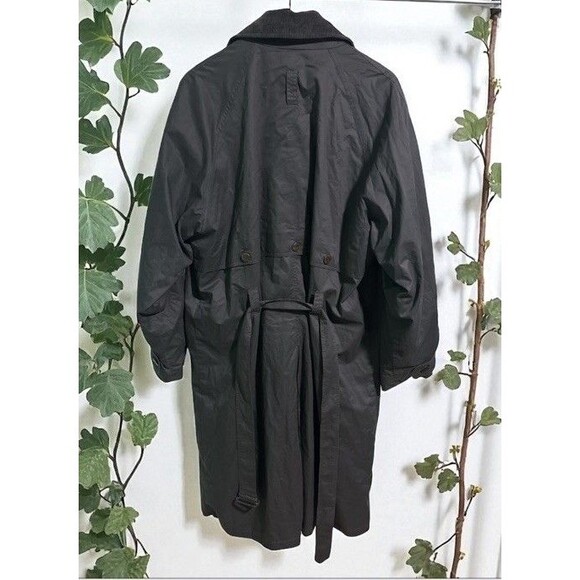 Vintage Eddie Bauer Trench Duster Coat Men’s M Gray 80s 90s Gore-Tex Belted - Picture 2 of 4